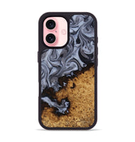 iPhone 16 Wood Phone Case - Kathlyn (Black & White, 815216)