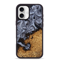 iPhone 16 Plus Wood Phone Case - Kathlyn (Black & White, 815216)