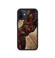 iPhone 12 mini Wood Phone Case - Tylor (Red, 815302)