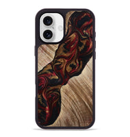 iPhone 16 Plus Wood Phone Case - Tylor (Red, 815302)