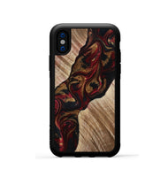 iPhone Xs Wood Phone Case - Tylor (Red, 815302)