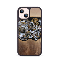 iPhone 14 Wood Phone Case - Anjali (Black & White, 815308)
