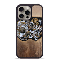 iPhone 15 Pro Max Wood Phone Case - Anjali (Black & White, 815308)