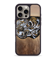 iPhone 16 Pro Max Wood Phone Case - Anjali (Black & White, 815308)