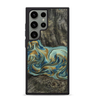 Galaxy S24 Ultra Wood Phone Case - Oren (Teal & Gold, 815309)