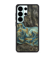 Galaxy S26 Ultra Wood Phone Case - Oren (Teal & Gold, 815309)
