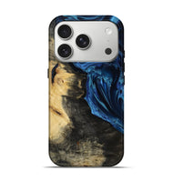 iPhone 17 Pro Wood Live Edge Phone Case - Marisol (Blue, 815446)
