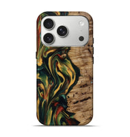 iPhone 17 Pro Wood Live Edge Phone Case - Danny (Green, 815477)