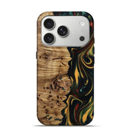 iPhone 17 Pro Wood Live Edge Phone Case - Darla (Green, 815478)