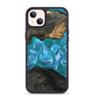iPhone 14 Plus Wood Phone Case - Nya (Blue, 815492)