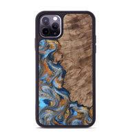 iPhone 11 Pro Max Wood Phone Case - Marvel (Teal & Gold, 815499)