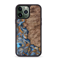 iPhone 13 Pro Max Wood Phone Case - Marvel (Teal & Gold, 815499)