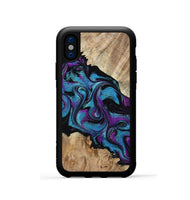 iPhone Xs Wood Phone Case - Spring (Purple, 815506)