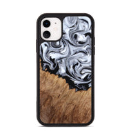 iPhone 11 Wood Phone Case - Coretta (Black & White, 815507)