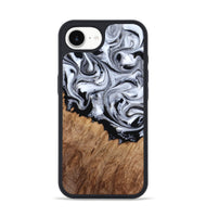 iPhone 16e Wood Phone Case - Coretta (Black & White, 815507)