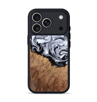 iPhone 17 Pro Wood Phone Case - Coretta (Black & White, 815507)