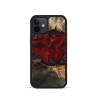 iPhone 12 mini Wood Phone Case - Lina (Red, 815509)