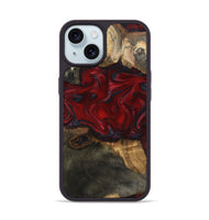 iPhone 15 Wood Phone Case - Lina (Red, 815509)