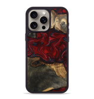 iPhone 15 Pro Max Wood Phone Case - Lina (Red, 815509)
