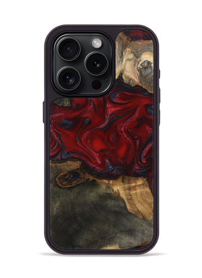 iPhone 15 Pro Wood Phone Case - Lina (Red, 815509)