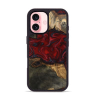 iPhone 16 Wood Phone Case - Lina (Red, 815509)