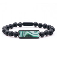 Lava Bead ResinArt Bracelet - Brock (Green, 815648)