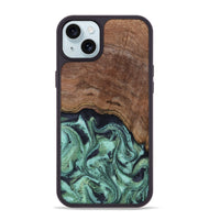 iPhone 15 Plus Wood Phone Case - Donovan (Green, 815690)