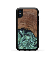 iPhone Xs Wood Phone Case - Donovan (Green, 815690)