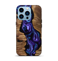 iPhone 14 Pro Wood Live Edge Phone Case - Lilla (Purple, 815786)