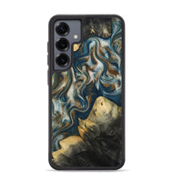 Galaxy S25 Plus Wood Phone Case - Ingrid (Teal & Gold, 815814)
