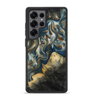 Galaxy S25 Ultra Wood Phone Case - Ingrid (Teal & Gold, 815814)