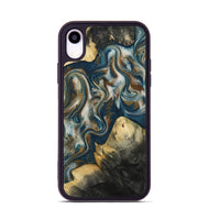iPhone Xr Wood Phone Case - Ingrid (Teal & Gold, 815814)