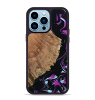 iPhone 14 Pro Max Wood Phone Case - Hakeem (Purple, 815818)