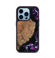 iPhone 14 Pro Wood Phone Case - Hakeem (Purple, 815818)