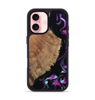 iPhone 16 Wood Phone Case - Hakeem (Purple, 815818)