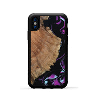 iPhone Xs Wood Phone Case - Hakeem (Purple, 815818)