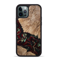iPhone 12 Pro Max Wood Phone Case - Trey (Red, 815820)