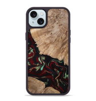 iPhone 15 Plus Wood Phone Case - Trey (Red, 815820)
