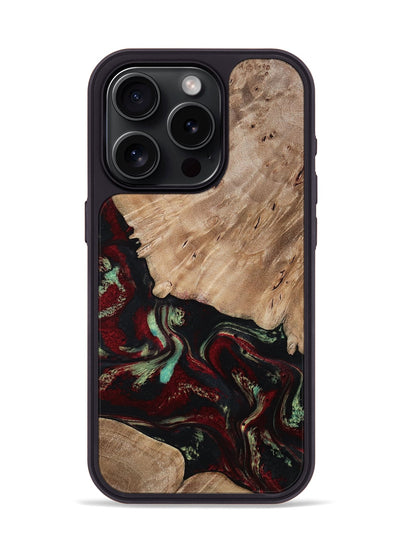 iPhone 15 Pro Wood Phone Case - Trey (Red, 815820)