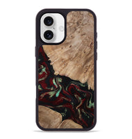iPhone 16 Plus Wood Phone Case - Trey (Red, 815820)