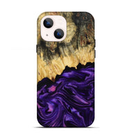 iPhone 13 Wood Live Edge Phone Case - Mack (Purple, 815822)