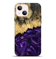 iPhone 14 Plus Wood Live Edge Phone Case - Mack (Purple, 815822)