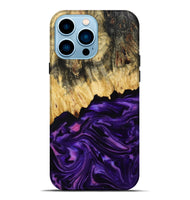 iPhone 14 Pro Max Wood Live Edge Phone Case - Mack (Purple, 815822)