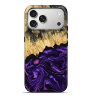 iPhone 17 Pro Max Wood Live Edge Phone Case - Mack (Purple, 815822)
