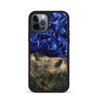 iPhone 12 Pro Wood Phone Case - Jaidyn (Blue, 815842)