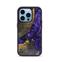 iPhone 14 Pro Wood Phone Case - Denisse (Purple, 816055)