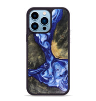 iPhone 14 Pro Max Wood Phone Case - Mettie (Blue, 816065)