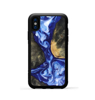 iPhone Xs Wood Phone Case - Mettie (Blue, 816065)