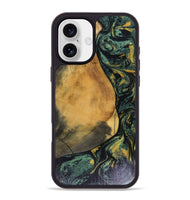 iPhone 16 Plus Wood Phone Case - Karsyn (Green, 816071)