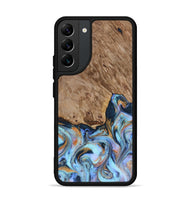 Galaxy S22 Plus Wood Phone Case - Tanesha (Teal & Gold, 816073)